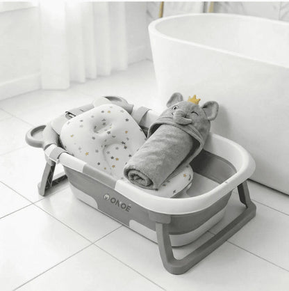 Baignoire pliable pour bébé avec thermomètre et coussin inclus