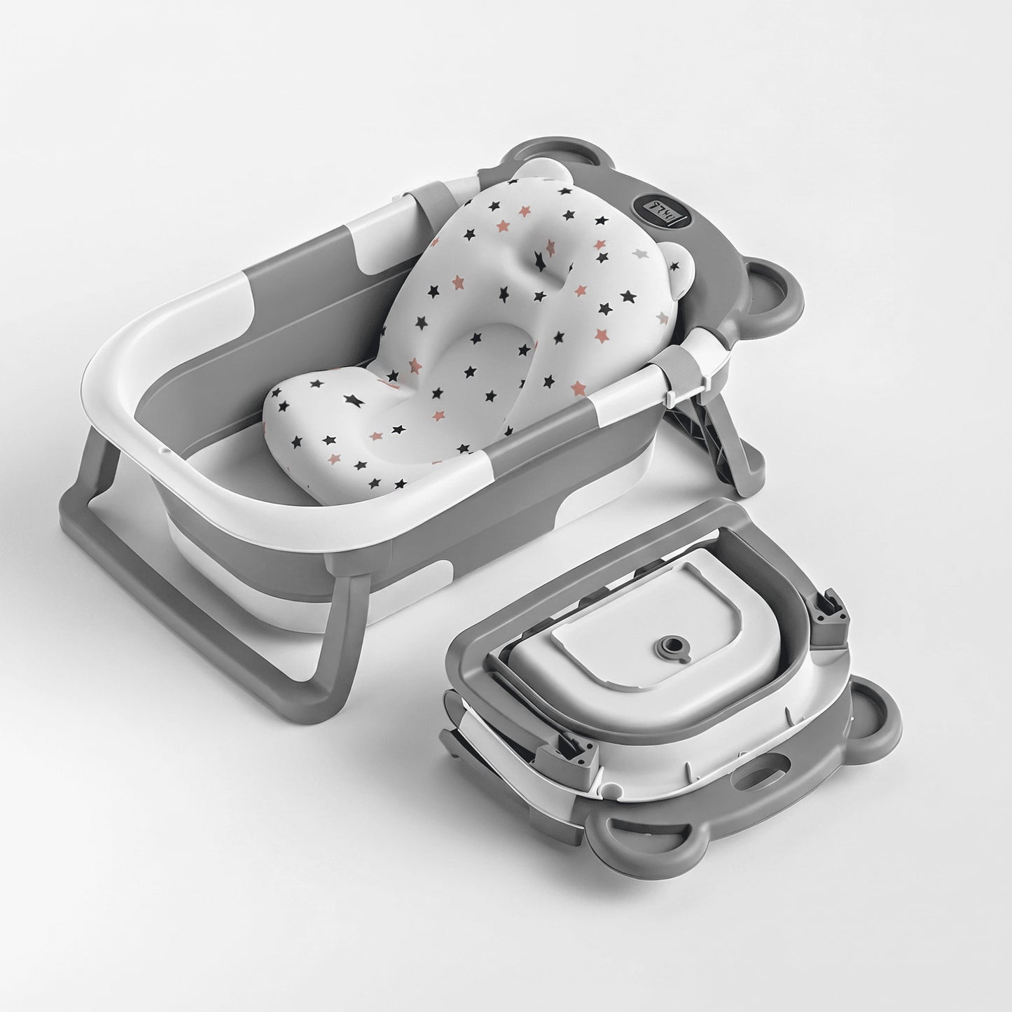 Baignoire pliable pour bébé avec thermomètre et coussin inclus
