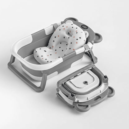 Baignoire pliable pour bébé avec thermomètre et coussin inclus